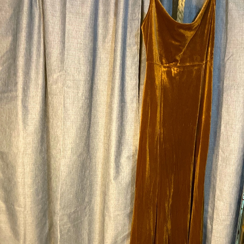 Copper brides maid dress